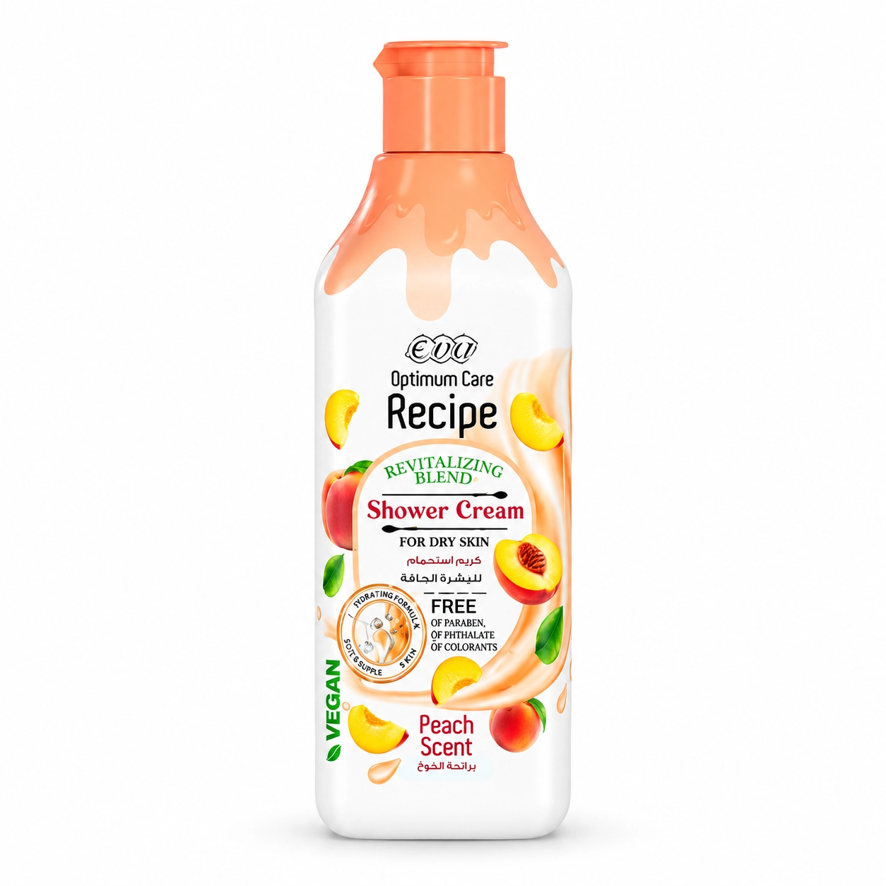 EVA Optimum Care Shower Cream Peach – kremowy żel pod prysznic o zapachu brzoskwini do skóry suchej 370 ml