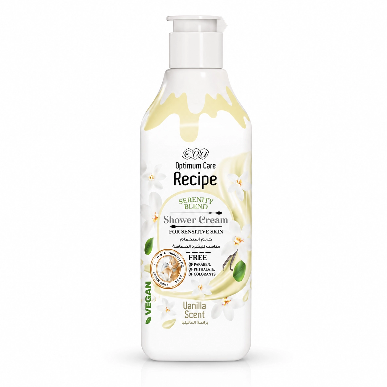 EVA Optimum Care Shower Cream Vanilla - Kremowy żel pod prysznic do skóry wrażliwej o zapachu wanilii 370 ml