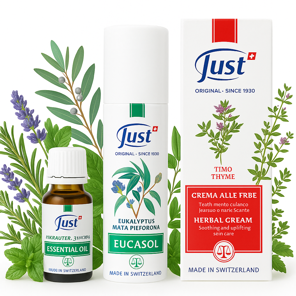 Just | Eucasol 50 ml + Krem tymiankowy 60 ml + Olejek z 31 ziół 20 ml