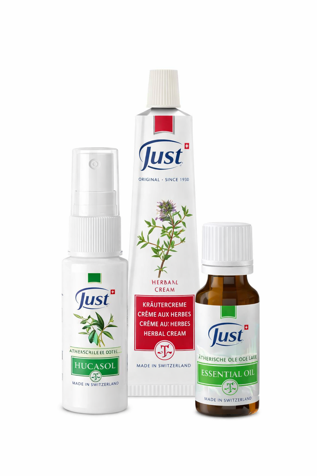 Just | Set Eucasol 30 ml, Krem tymiankowy 30 ml, Olejek z 31 ziół 20 ml