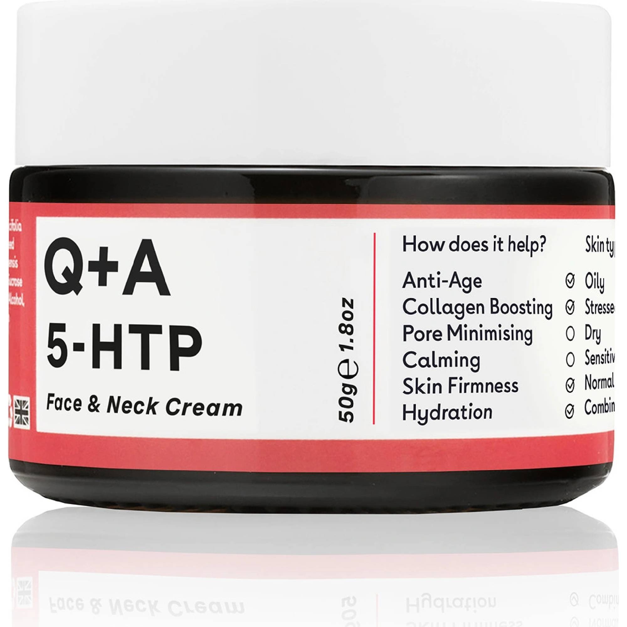 Q+A 5-HTP Face & Neck Cream – ujędrniający krem do twarzy i szyi 50 g
