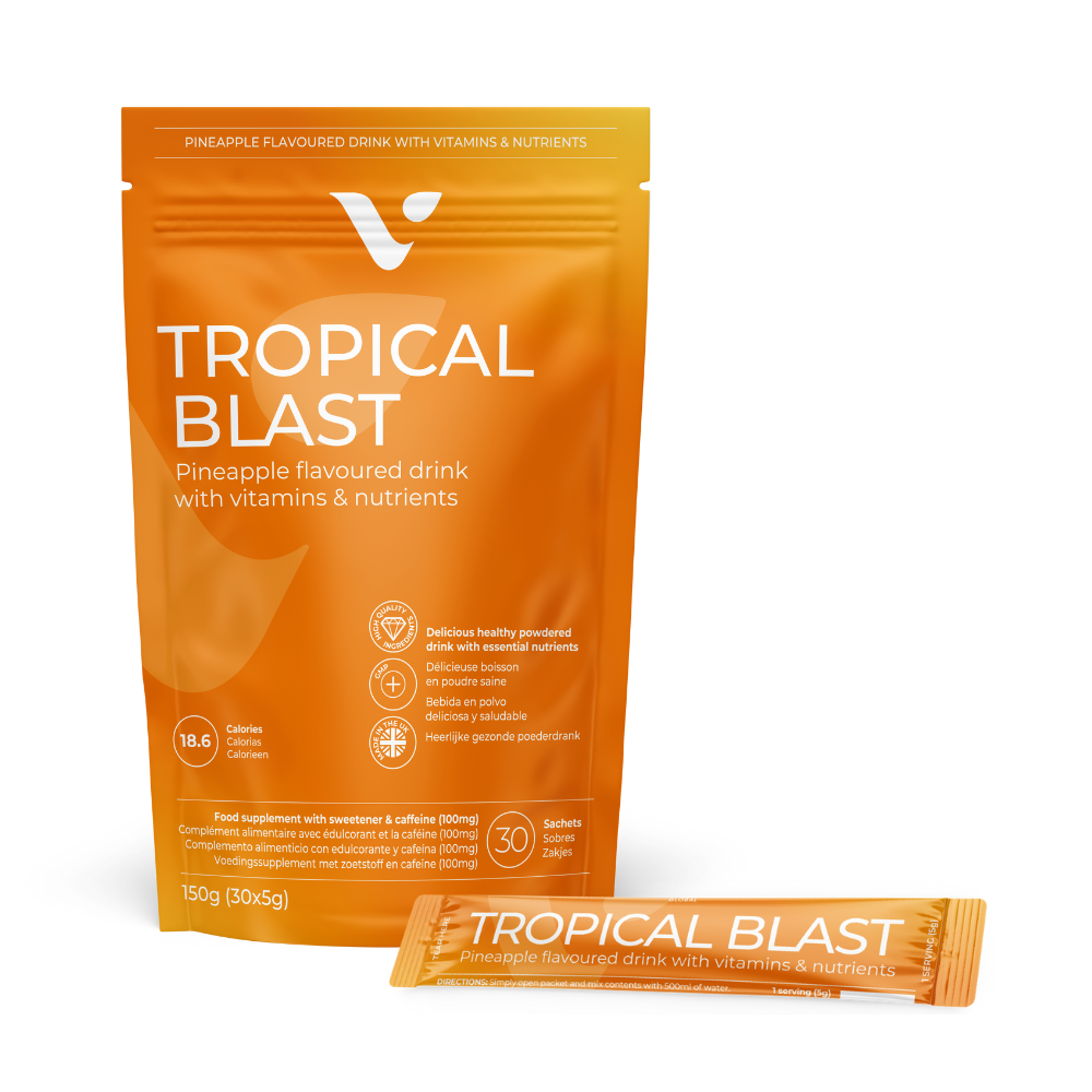 Valentus Tropical Blast – napój ananasowy dodający energii i wspomagający odchudzanie, 30 saszetek