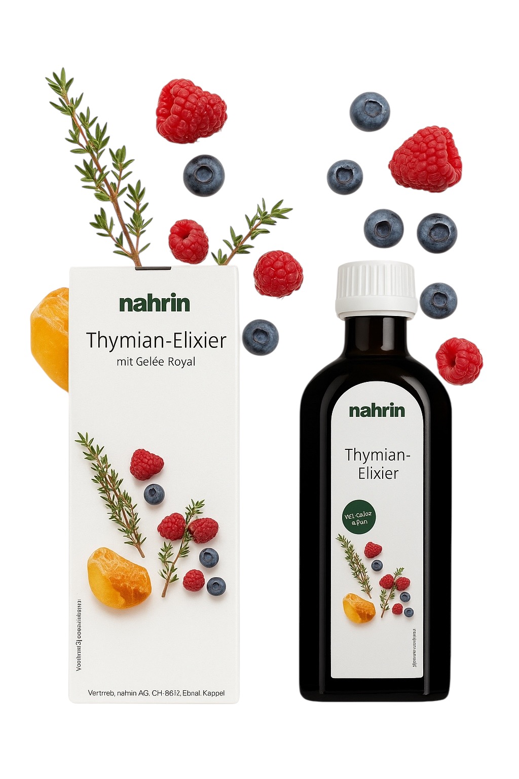 Eliksir tymiankowy Nahrin z mleczkiem pszczelim 250 ml
