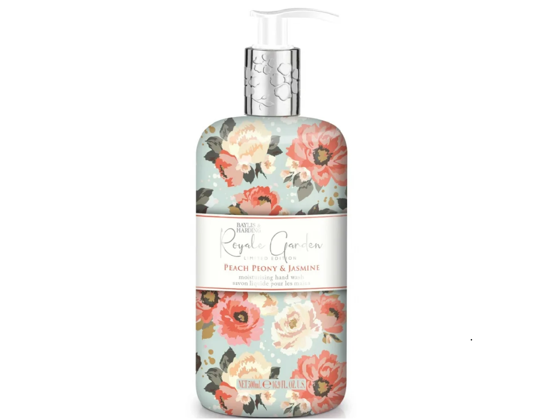Baylis & Harding Royale Garden Peach Peony & Jasmine – nawilżające mydło w płynie do rąk 500 ml