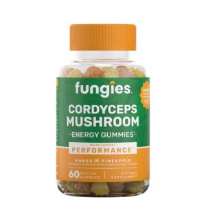 Objevte sílu Cordyceps houby v lahodné formě želatinových bonbónů! Fungies Cordyceps Mushroom Energy Gummies jsou navrženy tak, aby vám dodaly přirozenou energii, podporu výkonu a vitalitu bez kofeinu či umělých stimulantů. Díky kombinaci kvalitního extraktu z houby Cordyceps a ovocné příchuti manga a ananasu si doplněk stravy snadno oblíbíte.