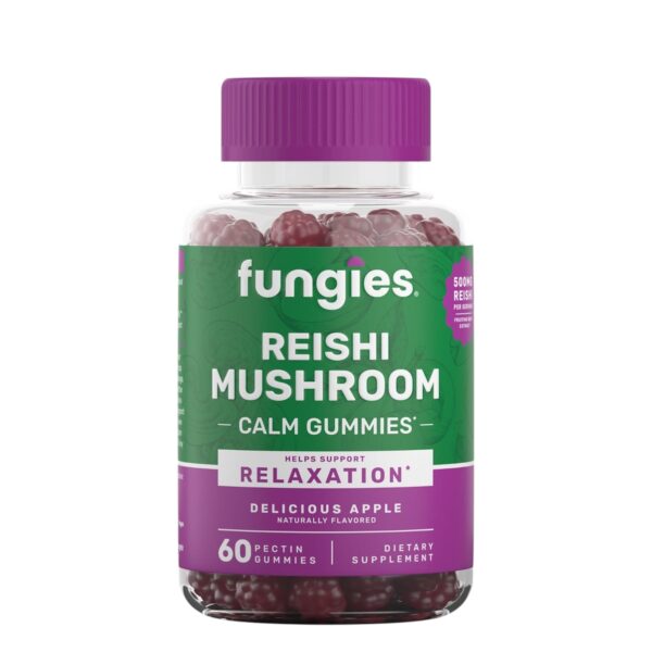 Reishi gummies, houba reishi, reishi doplněk stravy, calm gummies, reishi mushroom, přírodní relaxace, doplněk pro spánek, veganské vitamíny, fungies reishi, relaxační gumíky, adaptogeny, jablečné vitamíny